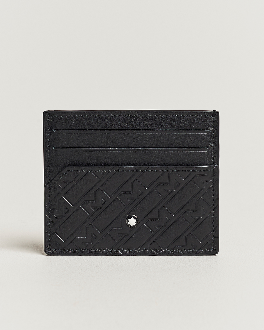 Herren | Montblanc M Gram Card Holder 6cc Black Leather | Montblanc | M Gram Card Holder 6cc Black Leather