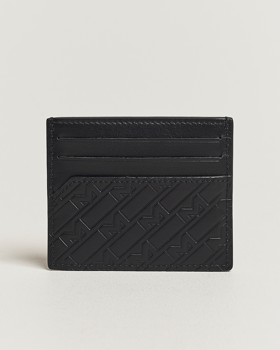 Herren | Montblanc M Gram Card Holder 6cc Black Leather | Montblanc | M Gram Card Holder 6cc Black Leather