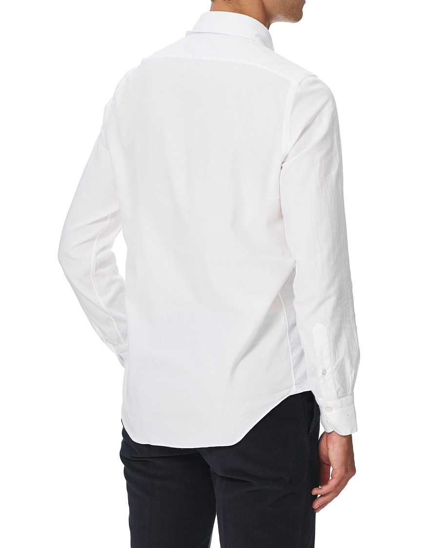 Herren | Hemden | Finamore Napoli | Tokyo Slim Fit Flannel Shirt White
