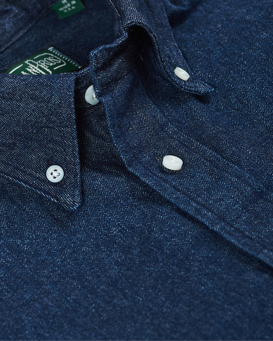 Herren | Hemden | Gitman Vintage | Button Down Denim Shirt Dark Indigo
