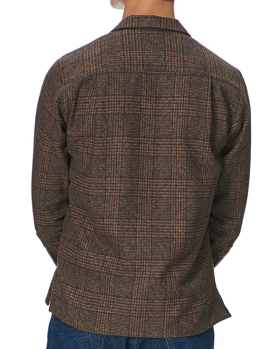 Herren | Hemden | Gitman Vintage | Camp Collar Tweed Check Shirt Brown