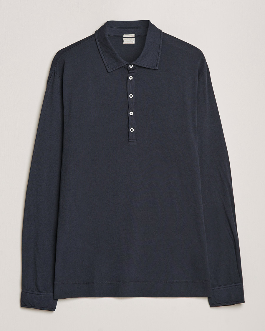 Herren | Pullover | Massimo Alba | Ischia Cotton/Cashmere Polo Navy