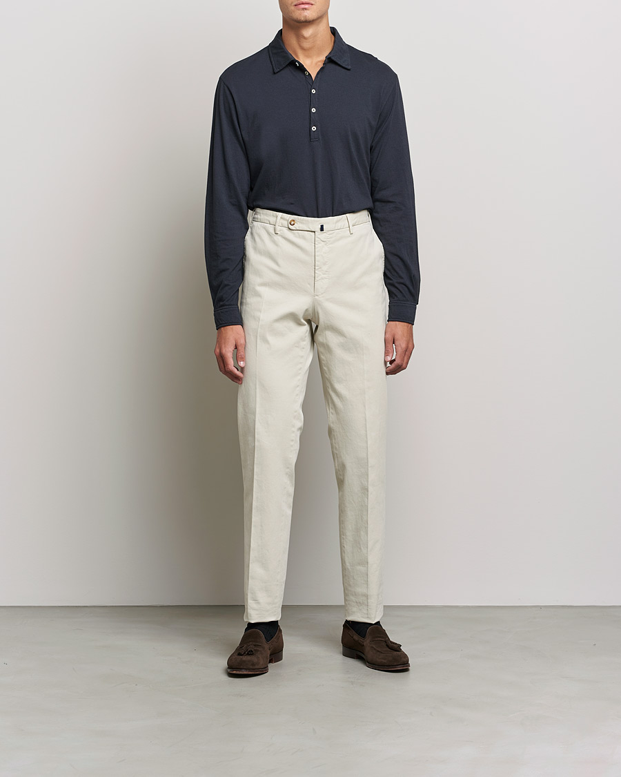 Herren | Pullover | Massimo Alba | Ischia Cotton/Cashmere Polo Navy