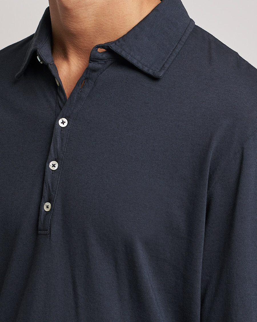 Herren | Pullover | Massimo Alba | Ischia Cotton/Cashmere Polo Navy
