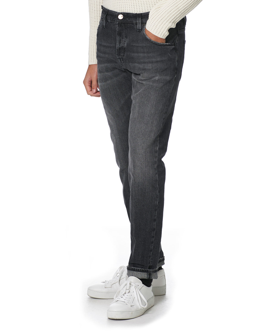 Herren | Jeans | PT01 | Slim Fit Japanese Selvedge Denim Black Wash
