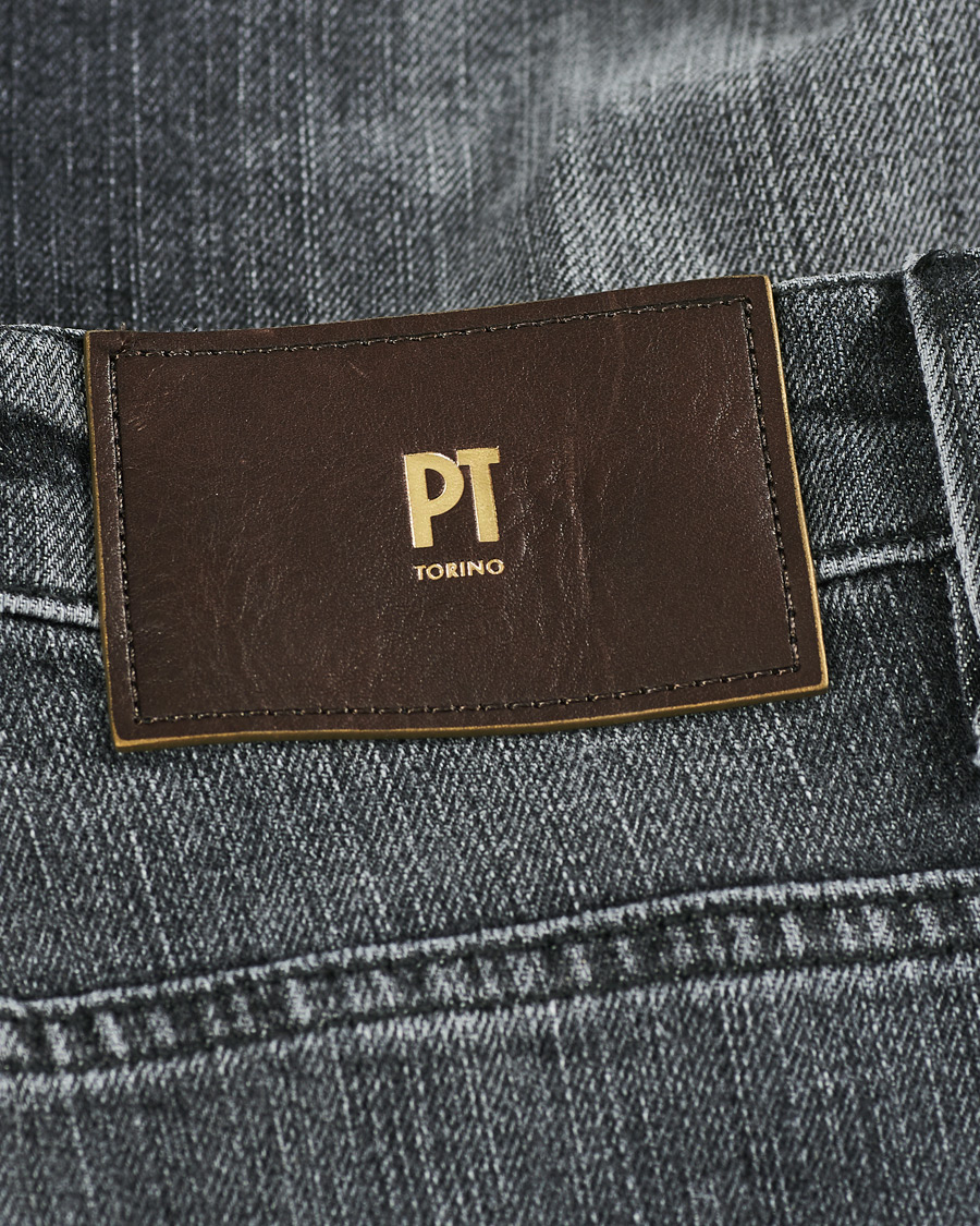 Herren | Jeans | PT01 | Slim Fit Japanese Selvedge Denim Black Wash