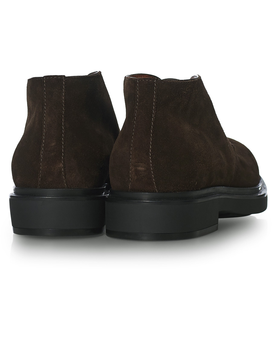 Herren | Santoni Wembley Desert Boot Dark Brown Suede | Santoni | Wembley Desert Boot Dark Brown Suede