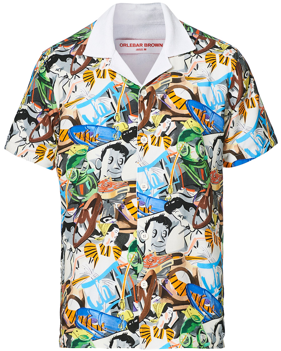 Herren | Poloshirts | Orlebar Brown | Travis Towelling x David Salle Diving Polo Multi