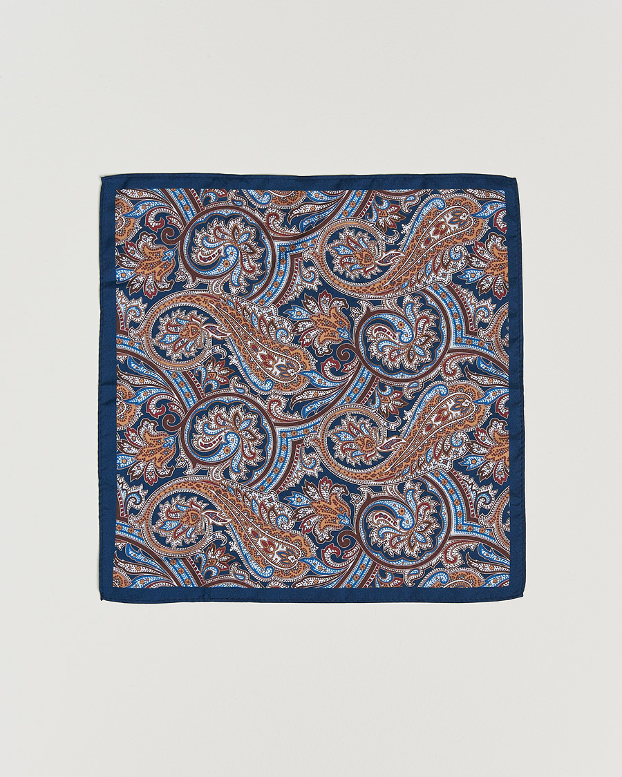 Herren | Amanda Christensen Box Set Silk 8 cm Paisley Tie And Pocket Square Navy | Amanda Christensen | Box Set Silk 8 cm Paisley Tie And Pocket Square Navy