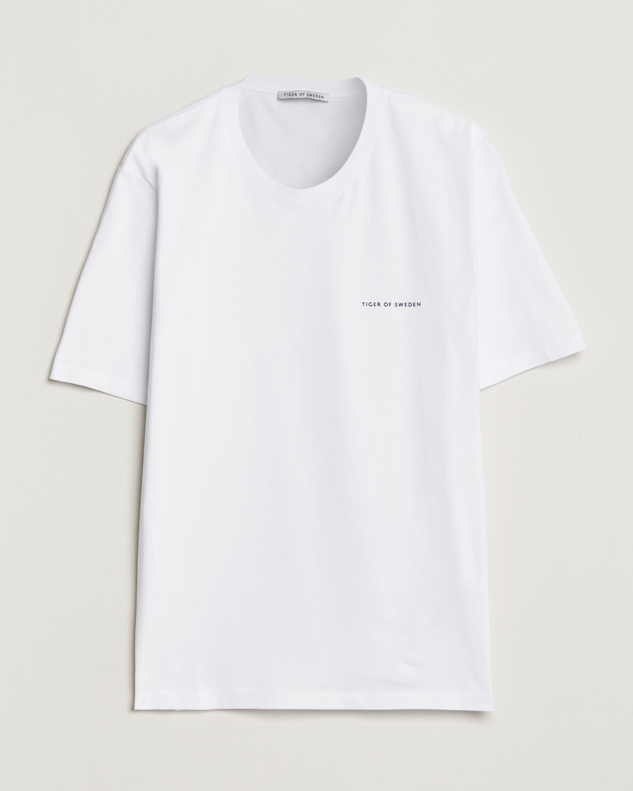 Herren | T-Shirts | Tiger of Sweden | Pro Cotton Logo Tee Bright White