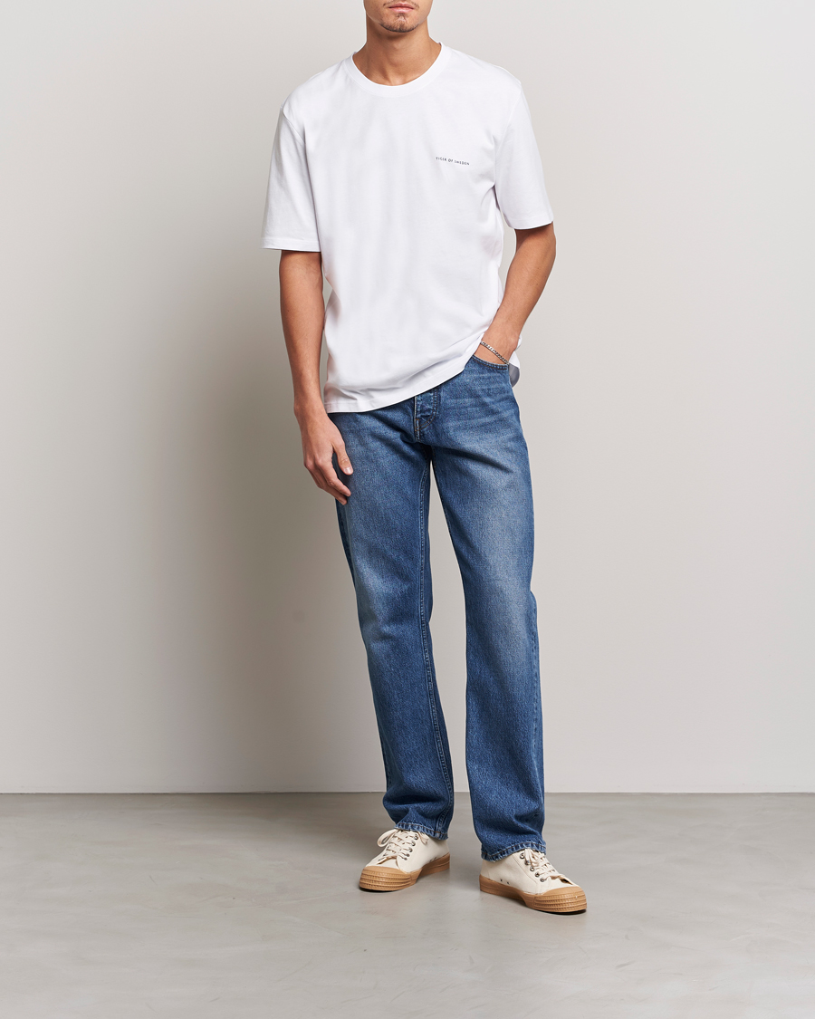 Herren | T-Shirts | Tiger of Sweden | Pro Cotton Logo Tee Bright White