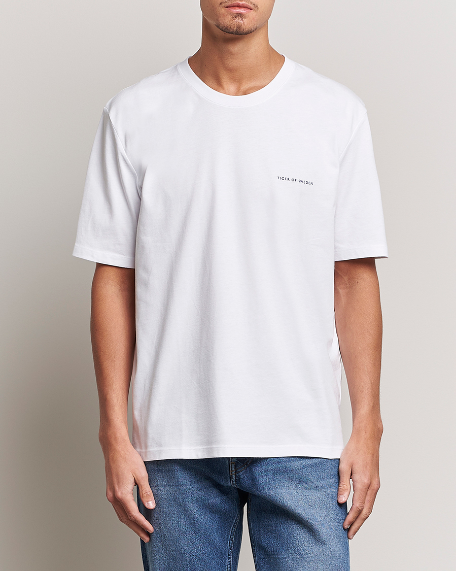 Herren | T-Shirts | Tiger of Sweden | Pro Cotton Logo Tee Bright White
