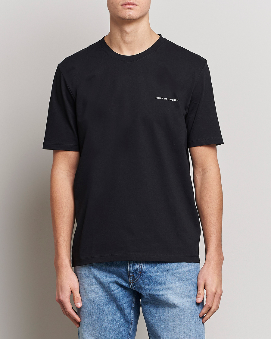 Herren | T-Shirts | Tiger of Sweden | Pro Cotton Logo Tee Black