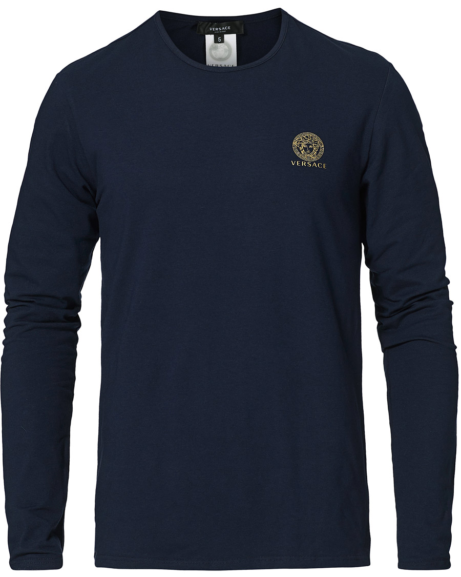 Herren | T-Shirts | Versace | Medusa Long Sleeve Tee Navy