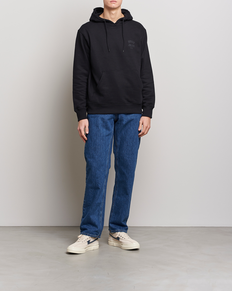 Herren | Pullover | Nudie Jeans | Franke Logo Hoodie Black
