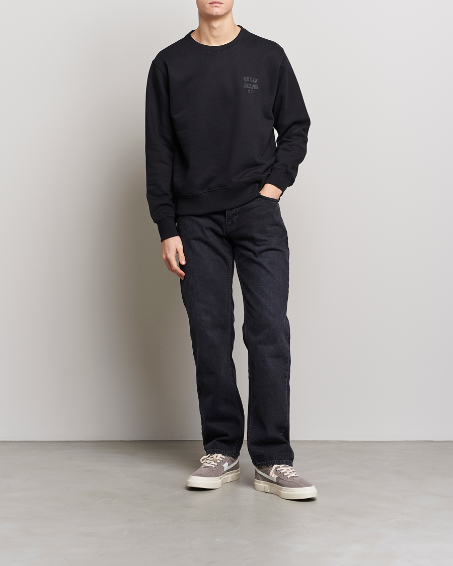 Herren | Pullover | Nudie Jeans | Frasse Logo Sweatshirt Black