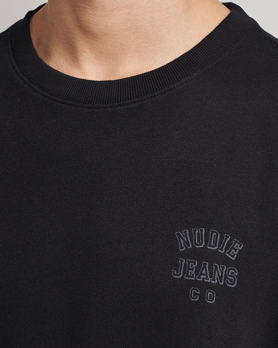 Herren | Pullover | Nudie Jeans | Frasse Logo Sweatshirt Black
