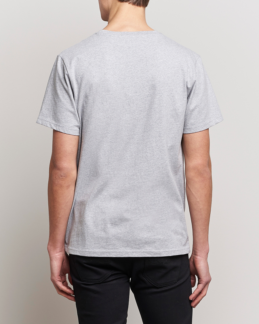 Herren | T-Shirts | Nudie Jeans | Roy Logo Crew Neck Tee Grey melange