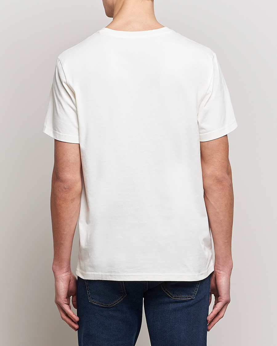 Herren | T-Shirts | Nudie Jeans | Roy Logo Crew Neck Tee Off White