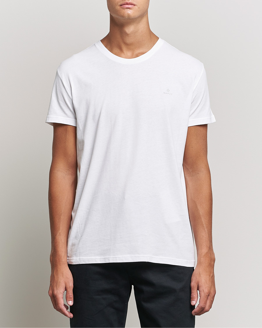 Herren | T-Shirts | GANT | 2-Pack Crew Neck T-Shirt White