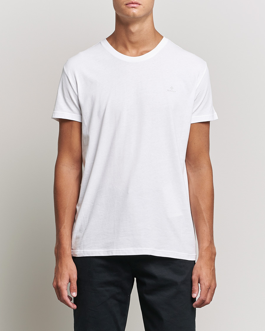 Herren | T-Shirts | GANT | 2-Pack Crew Neck T-Shirt Black/White