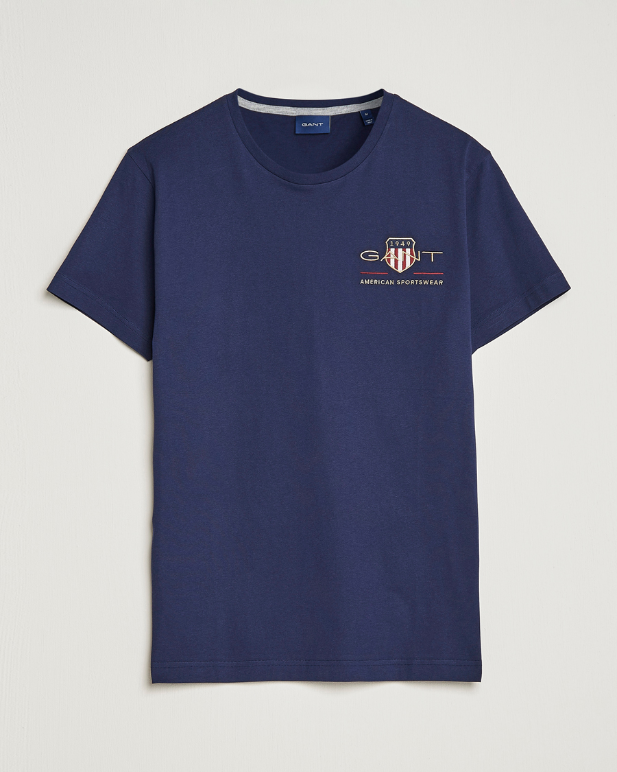 Herren | T-Shirts | GANT | Archive Shield Logo Crew Neck Tee Evening Blue