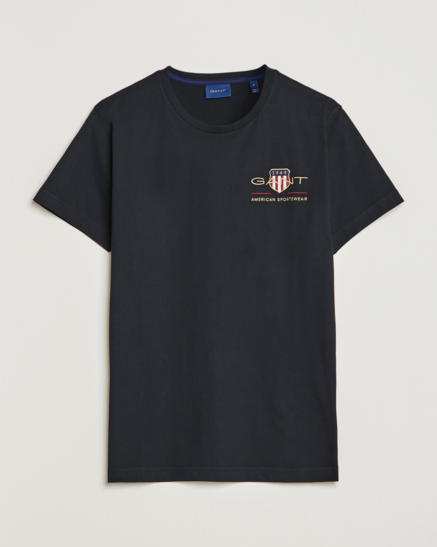 Herren | T-Shirts | GANT | Archive Shield Logo Crew Neck Tee Black