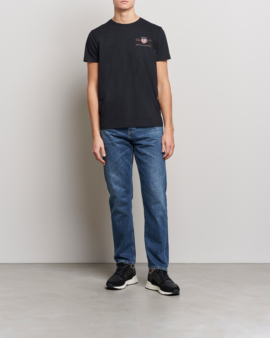 Herren | T-Shirts | GANT | Archive Shield Logo Crew Neck Tee Black