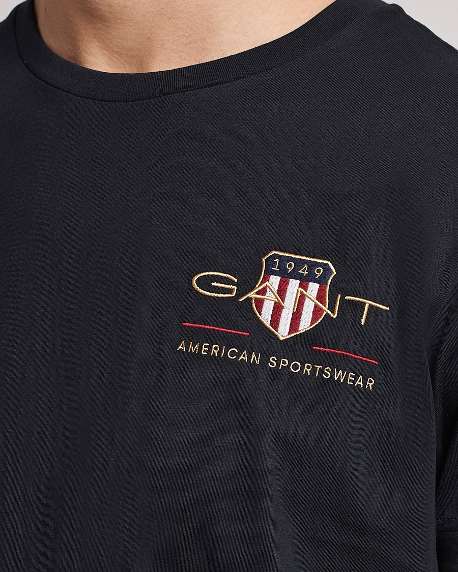 Herren | T-Shirts | GANT | Archive Shield Logo Crew Neck Tee Black