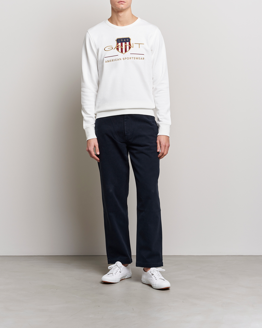 Herren | Pullover | GANT | Archive Shield Crew Neck Sweatershirt Eggshell