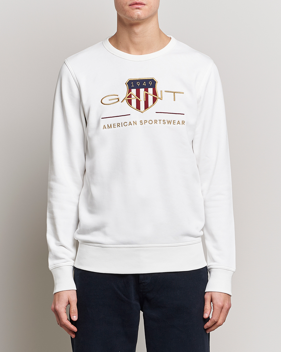 Herren | Pullover | GANT | Archive Shield Crew Neck Sweatershirt Eggshell
