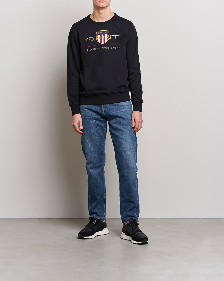 Herren | Pullover | GANT | Archive Shield Crew Neck Sweatershirt Black