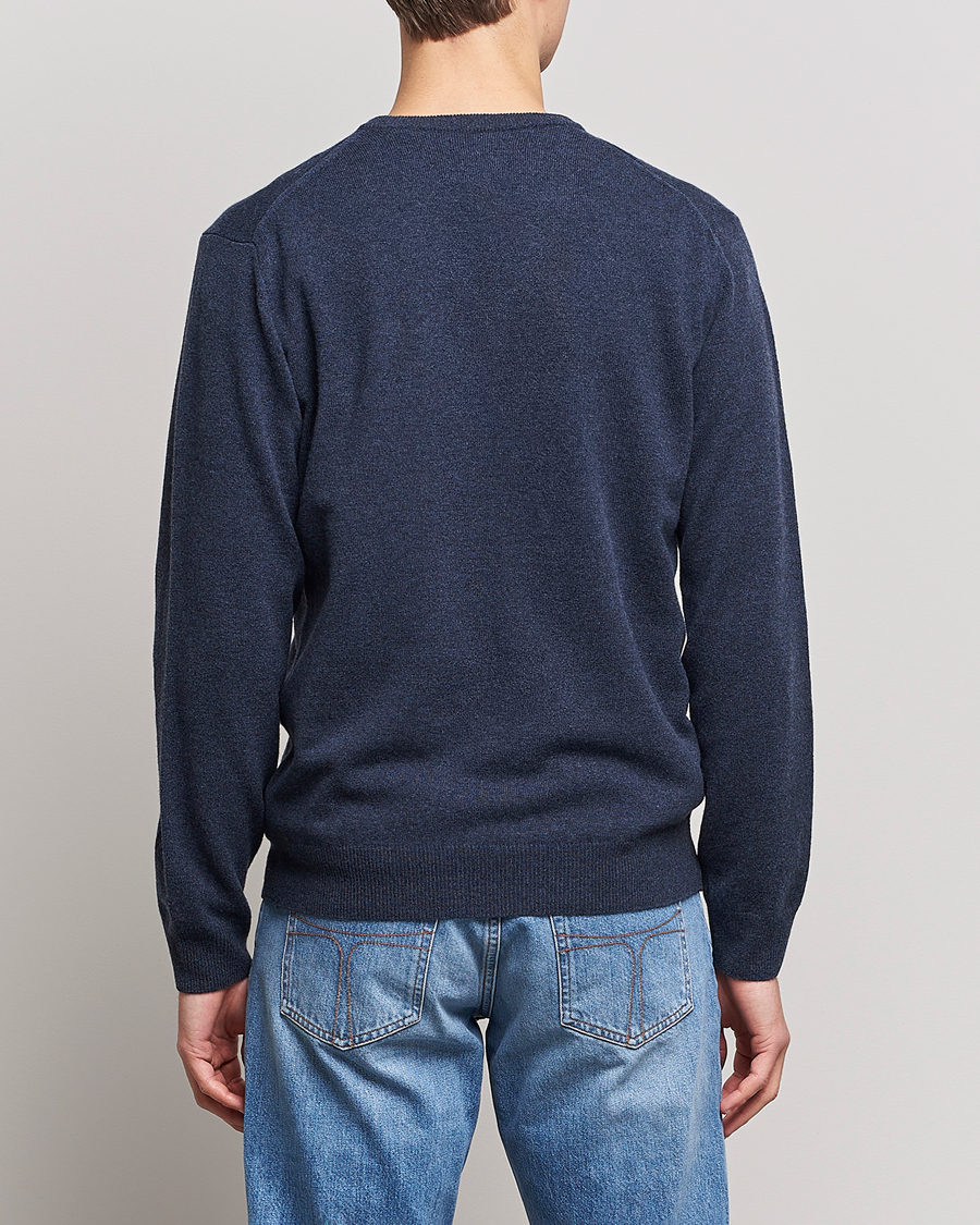Herren | Pullover | GANT | Lambswool V-Neck Pullover Dark Navy Melange