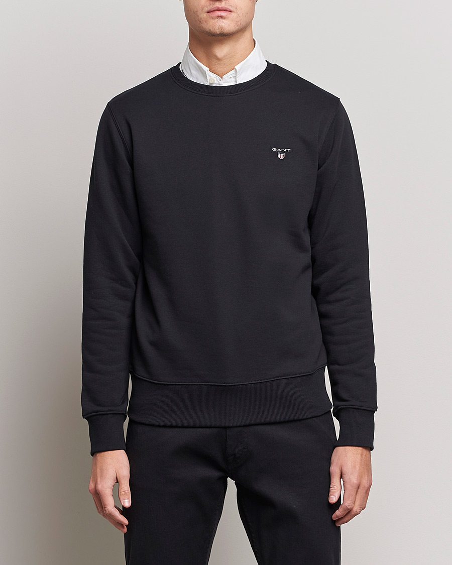 Herren | Pullover | GANT | Original Shield Logo Crew Neck Sweatshirt Black