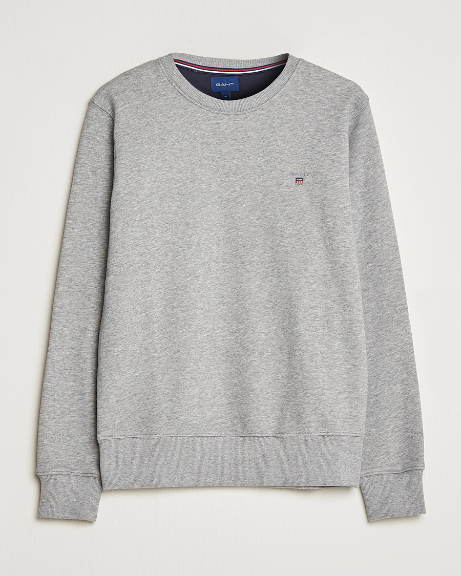 Herren | Pullover | GANT | Original Crew Neck Sweatshirt Grey Melange