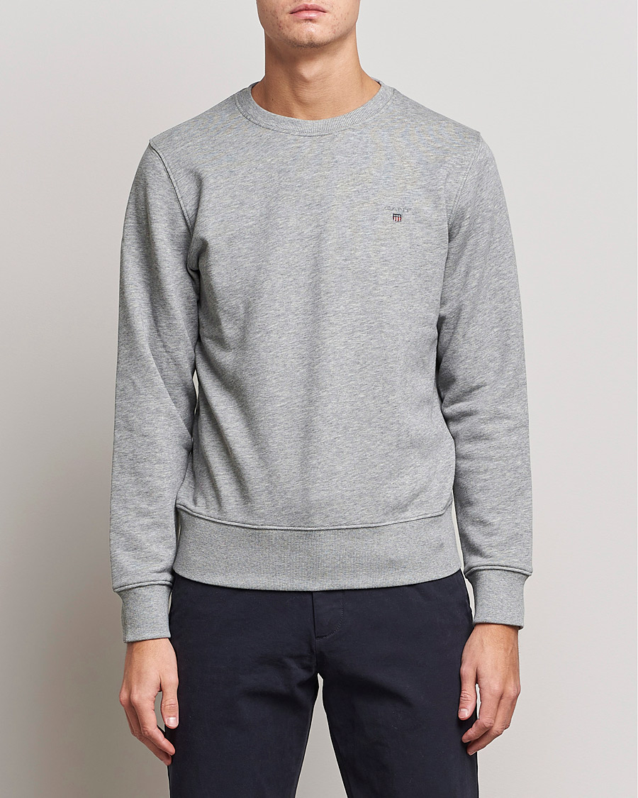 Herren | Pullover | GANT | Original Crew Neck Sweatshirt Grey Melange