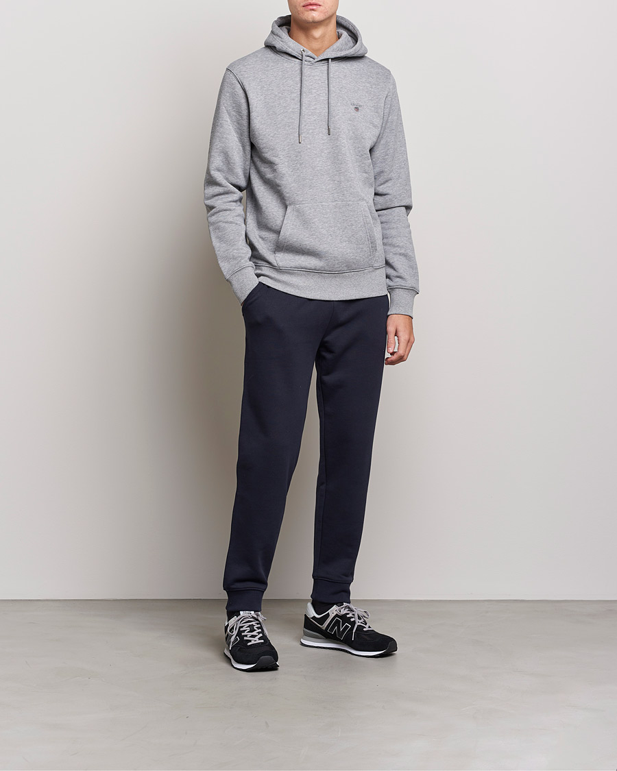 Herren | Pullover | GANT | Original Shield Logo Hoodie Grey Melange