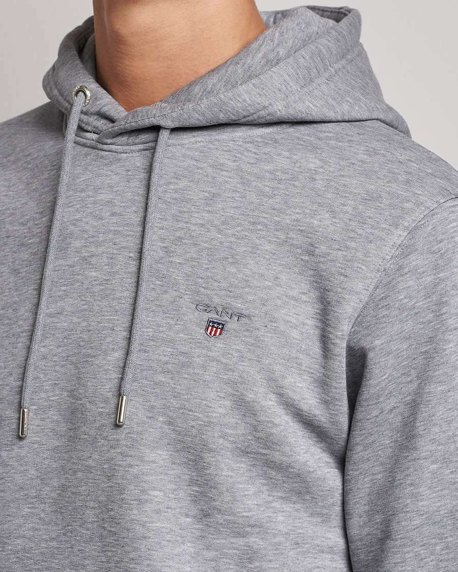 Herren | Pullover | GANT | Original Shield Logo Hoodie Grey Melange