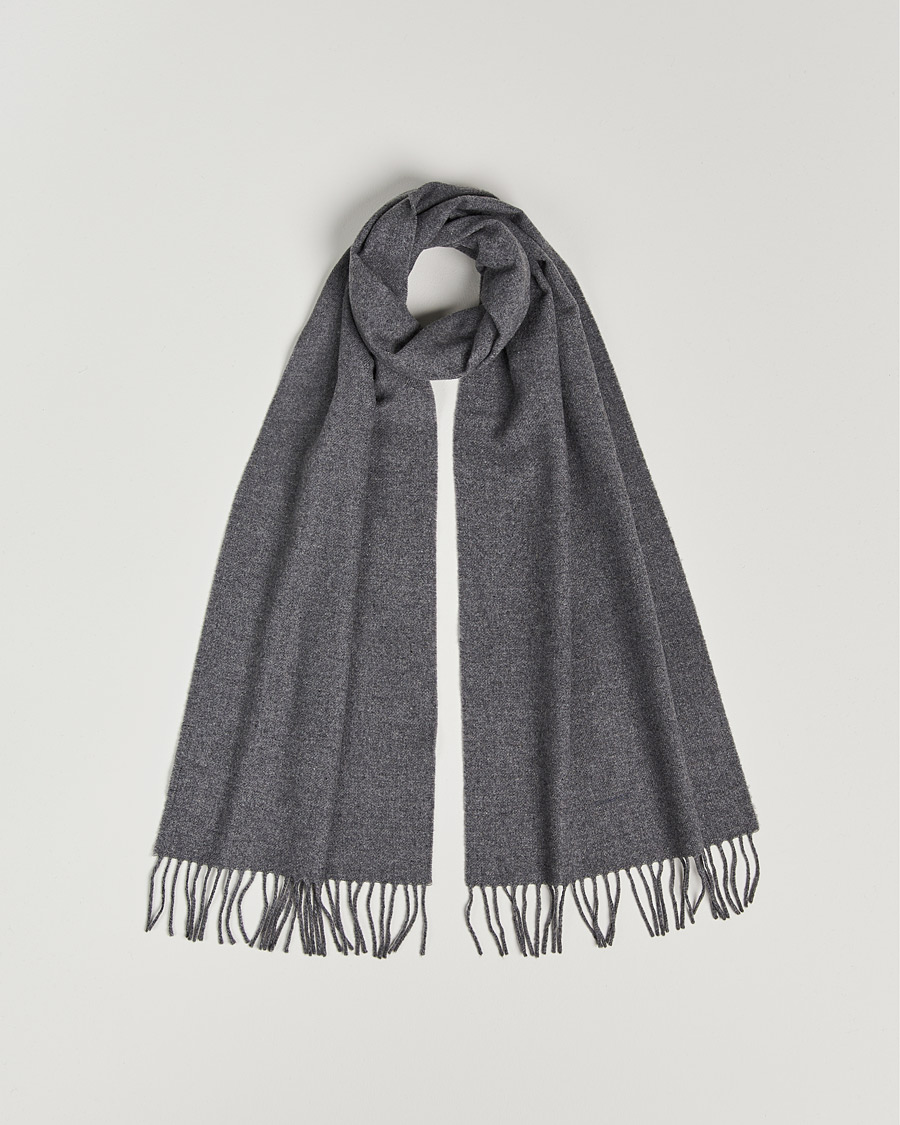 Herren | GANT Solid Wool Scarf Charcoal Melange | GANT | Solid Wool Scarf Charcoal Melange