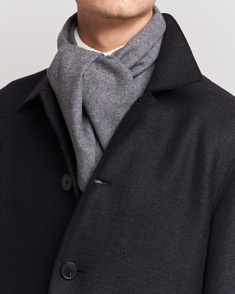 Herren | GANT Solid Wool Scarf Charcoal Melange | GANT | Solid Wool Scarf Charcoal Melange