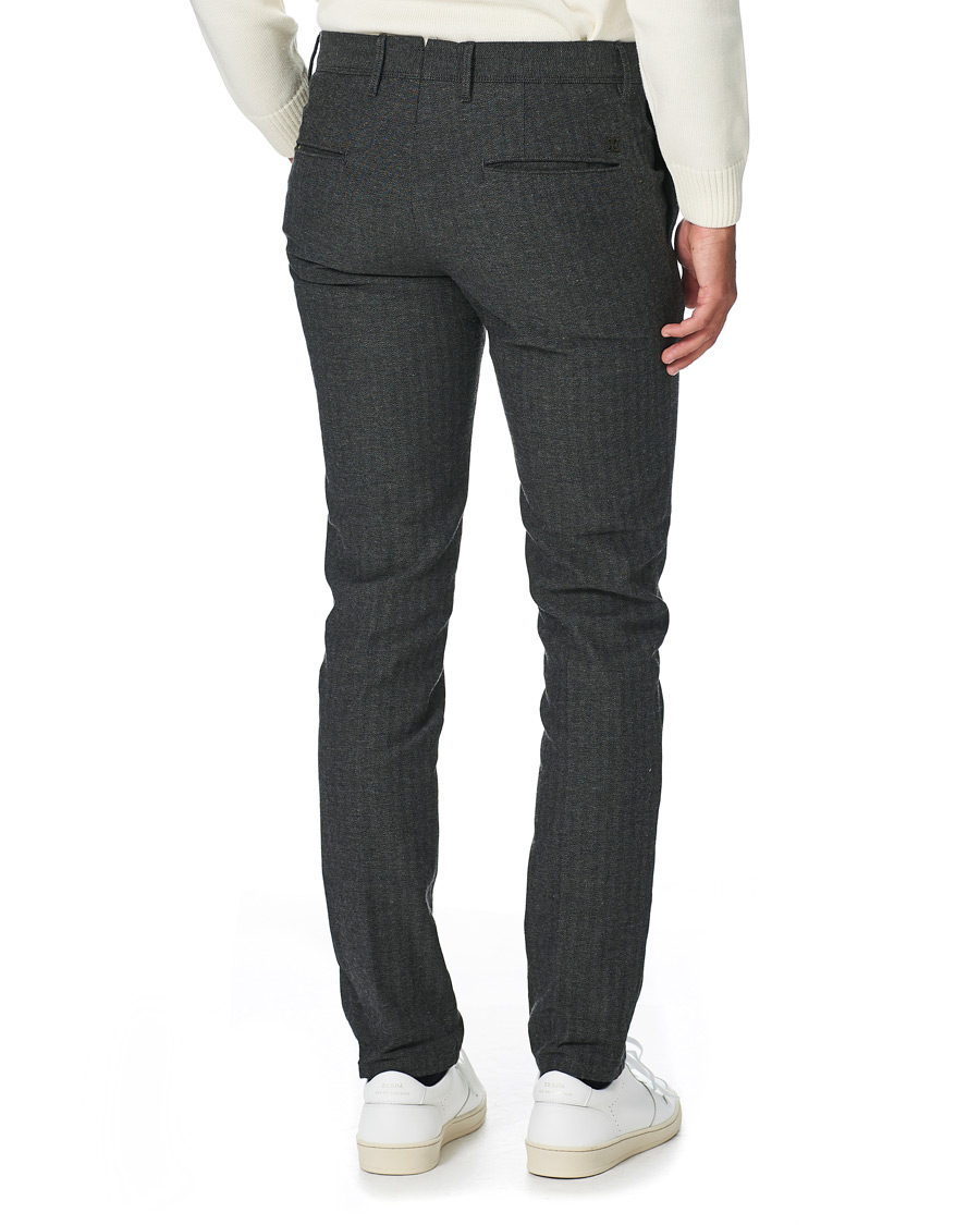 Herren | Hosen | Incotex | Slim Fit Cotton/Wool Herringbone Slacks Grey
