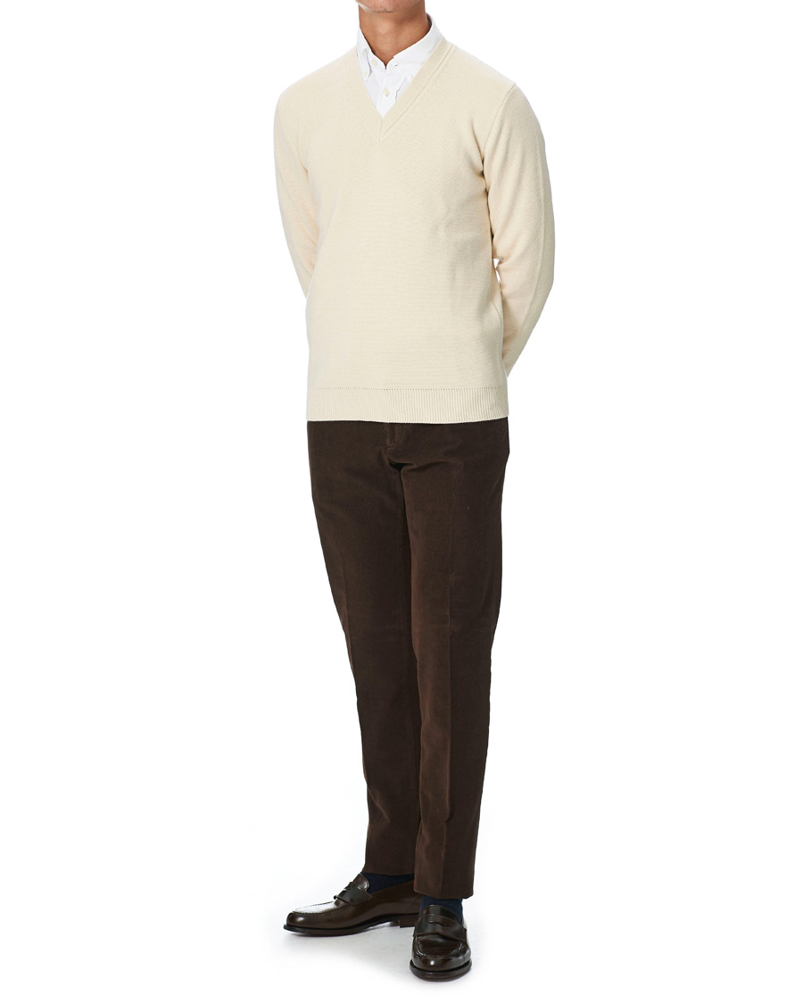 Herren | Hosen | Incotex | Slim Fit Corduroy Trousers Dark Brown