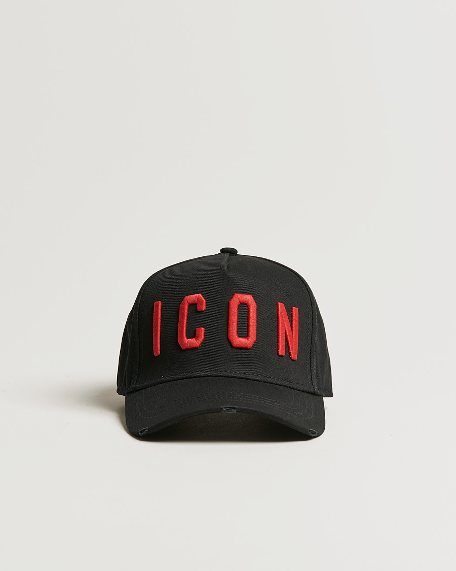 Herren | Dsquared2 Icon Baseball Cap Black/Red | Dsquared2 | Icon Baseball Cap Black/Red