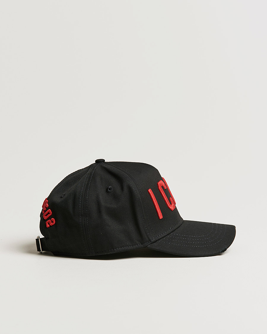Herren | Dsquared2 Icon Baseball Cap Black/Red | Dsquared2 | Icon Baseball Cap Black/Red