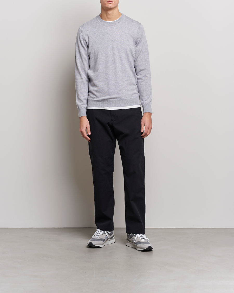 Herren | Pullover | NN07 | Ted Merino Crew Neck Pullover Light Grey
