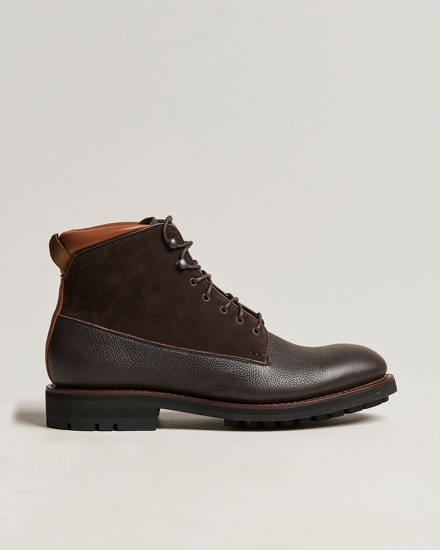 Herren | Heschung Raphia Leather/Suede Boot Moro/Coffee | Heschung | Raphia Leather/Suede Boot Moro/Coffee