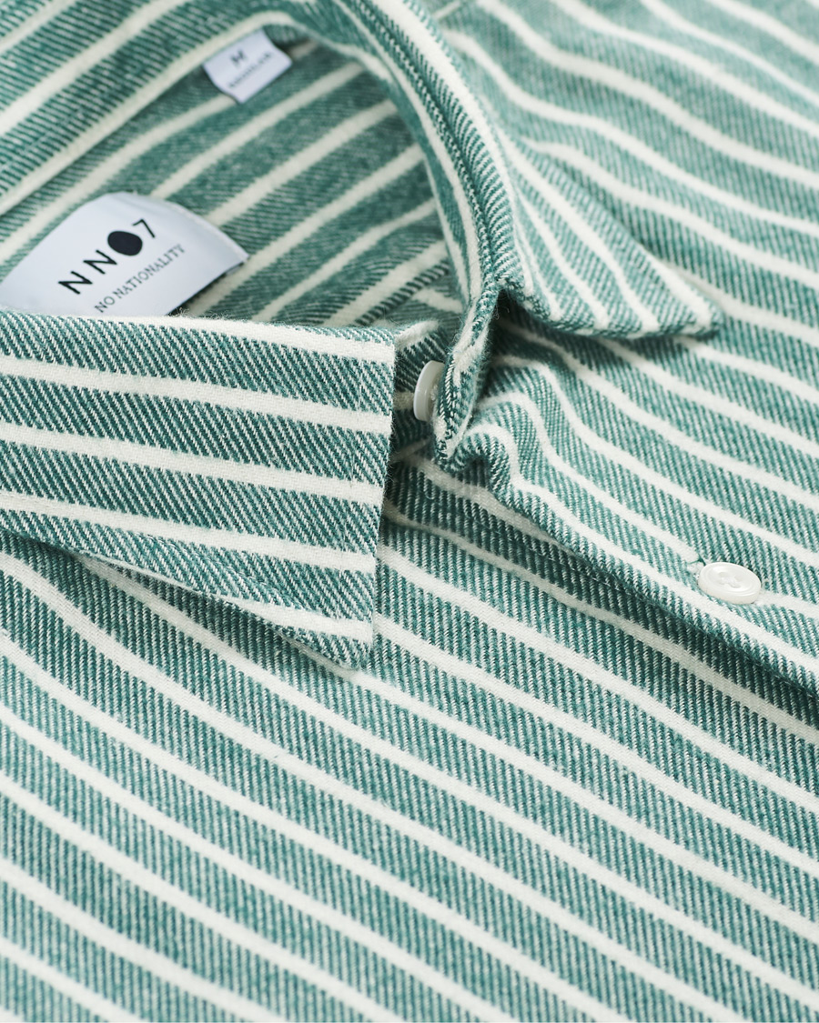 Herren | Hemden | NN07 | Errico Striped Shirt Green/White