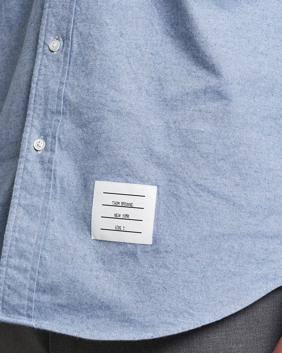 Herren | Hemden | Thom Browne | 4-Bar Flannel Shirt Light Blue