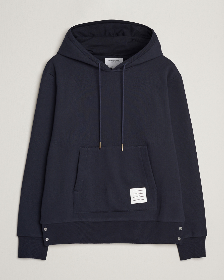 Herren | Pullover | Thom Browne | Back Stripe Hoodie Navy