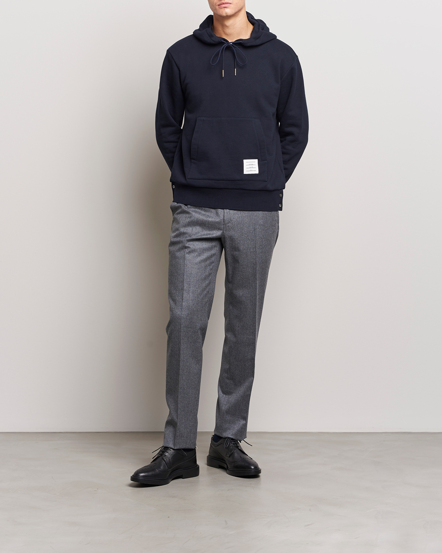 Herren | Pullover | Thom Browne | Back Stripe Hoodie Navy